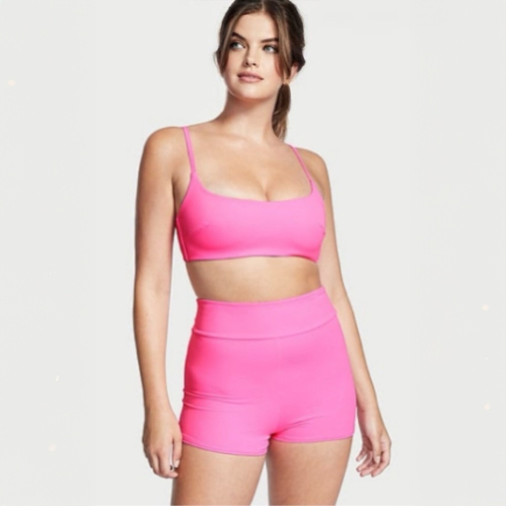 Victoria’s Secret High Waist Banded Boyshort in Post It Pink